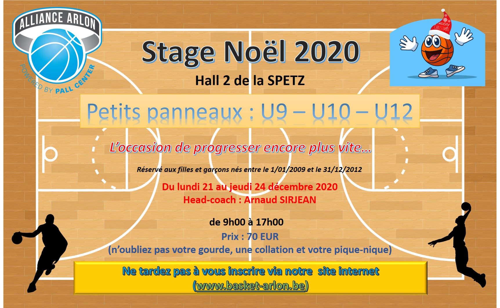 Stage de Noël pour les U9, U10 et U12 - Royal Basket Alliance Arlon